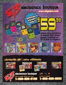 Game Boy Colors Special Eb Games Nintendo Print Ad Original Art 7 75x10 50 Ebay