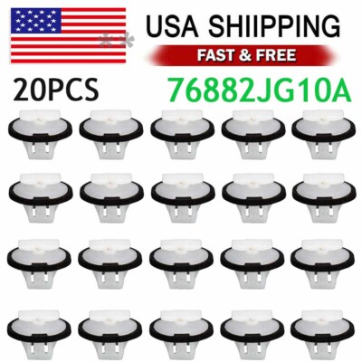 20-Pack Nissan Fender Flare Clips - Fits 2011-2017 Models, OEM 76882JG10A Replacement