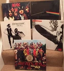 5 Different  Album Covers Canvas Print 15"x15" On A Wooden Stretcher Frame;