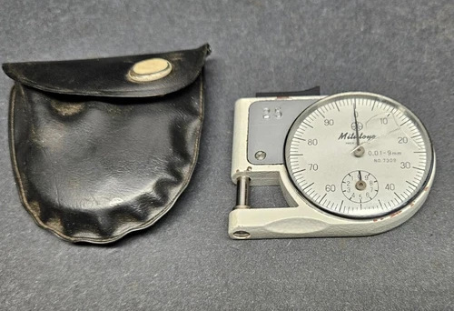 Mitutoyo 0.01 - 9mm Thickness Gage No. 7309 Machinist Inspection Micrometer READ