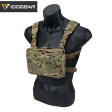 IDOGEAR KGR Tatcical Chest Rig Vest Hunting Chest Rig Bag MOLLE Triple Pouch MC