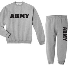 Crewneck Sweatsuit Army Sweatshirt and Sweatpants Tracksuit Sweats Gifts