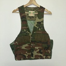 Vintage 1980  s Game Winner Sportswear Camo Hunting Vest, Size Medium