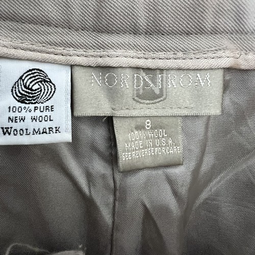 Nordstrom Women’s Dress Pants Beige size 8 Elastic Waist Wool - Picture 3 of 6