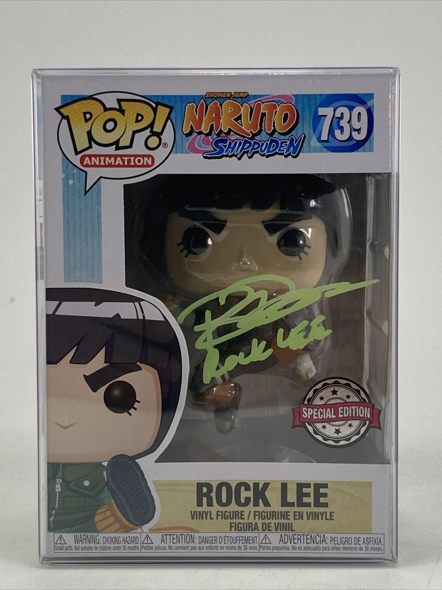 Funko Pop ROCK LEE #739 Naruto Shippuden signed by Brain Donovan