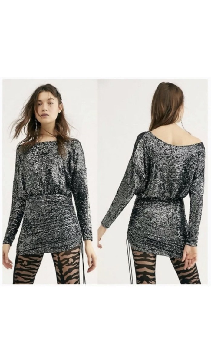 free people giselle mini dress Free People Women's Giselle Mini Dress - Graphite