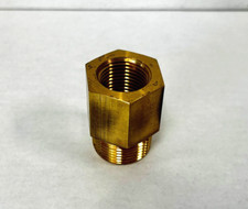 Brass Straight Adapter 1/2" BSPT Female x 3/4" NPT Male