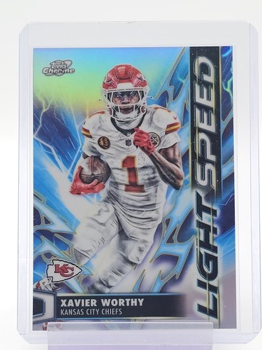 XAVIER WORTHY 2025 TOPPS CHROME COSMIC LIGHT SPEED REFRACTOR #LS-28 CHIEFS Q0191