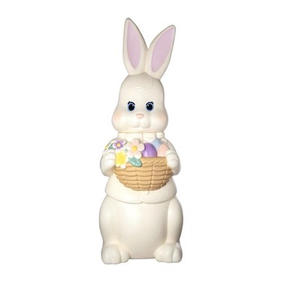 Easter Bunny Figurine Resin White Bunny Standing Rabbit Statue Spring Decor