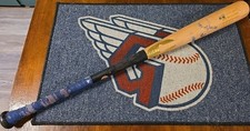 Luis De La Cruz Game Used Signed Chandler BAT CLEVELAND GUARDIANS Cracked