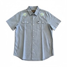 Howler Bros Crosscut Deluxe Snapshirt Fresh Blooms Flower Embroidered Shirt Sz L