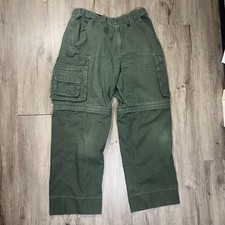 Boy Scouts of America Pants Mens 30x29 Green Convertible Uniform Cargo Zip Off