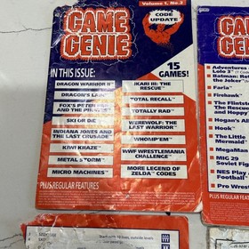 Nintendo NES Game Genie Video Game Enhancer Galoob - Gold Tested - 6 Code Books