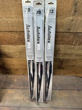 AutoTex M5 Traditional Metal Windshield Wiper Blade 22" Lot Of 3