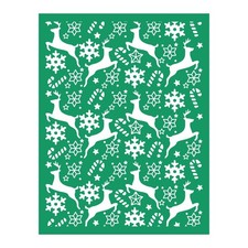 Christmas Elk Deer Self-Adhesive Silk Screen dear stencils