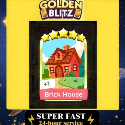 1 x Backsteinhaus (    ) - Set-24 - Golden Blitz Sticker - Mono_Poly_ Go