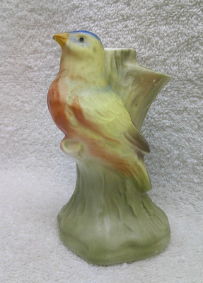 Vintage Czech Bird Bud Vase