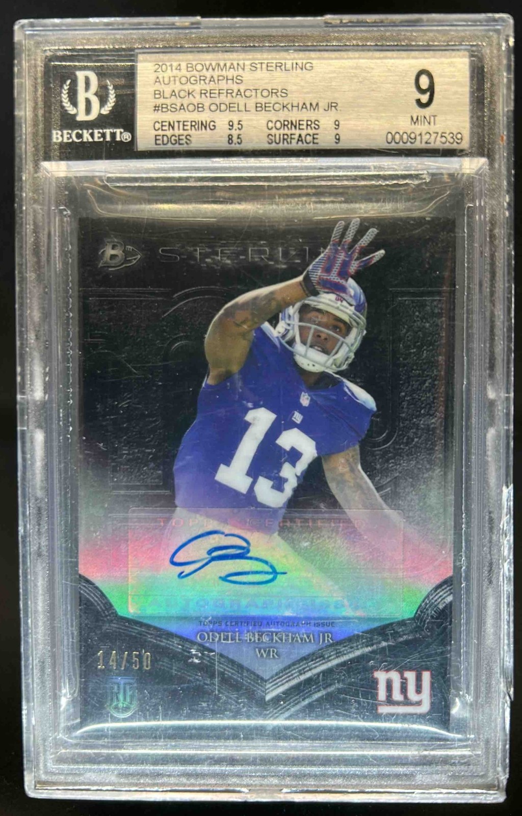 Odell Beckham Jr. Bowman Sterling Autograph #BSAOB Black Refractor