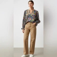 Women's flowy Bohemian Lace Shirt Size Medium