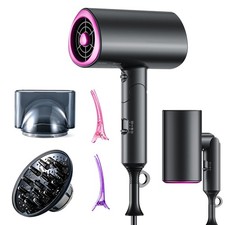 2000W Foldable Ionic Hair Dryer with Diffuser & Concentrator for Women&Men 2