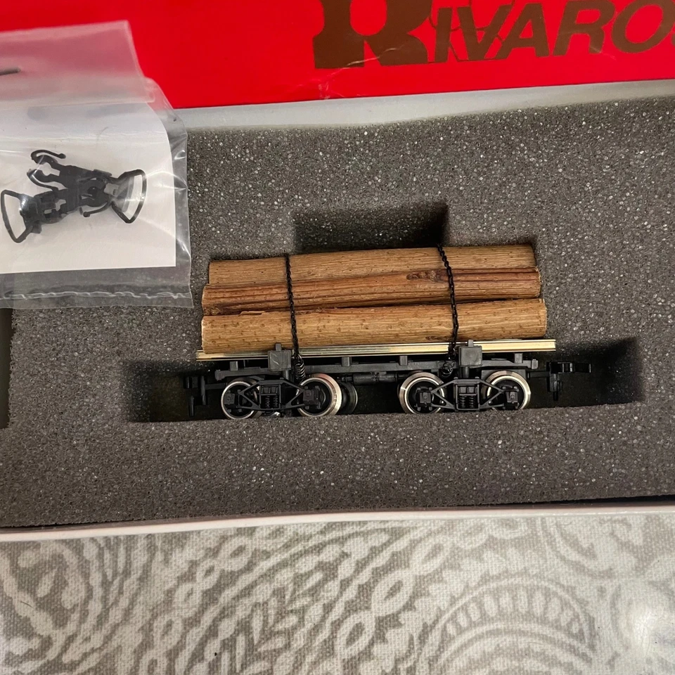 NEW Rivarossi 2349 Log Buggie Train Car HO Scale w/ Original Box & Parts - Image 2 of 3