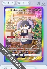 Pokemon TCG POCKET - Indeedee Arcobaleno Raro 2⭐, Mega-Rising, Inglese