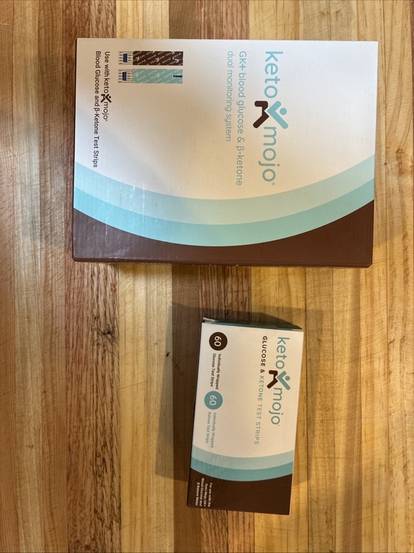 Keto-Mojo GK+ Blood Glucose & Ketone Monitoring System + 60 Test Strips