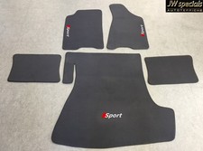 Autoteppiche Kofferraummatte Set für Audi B3 Typ 89 Coupe Grau Sport Velour 5tlg