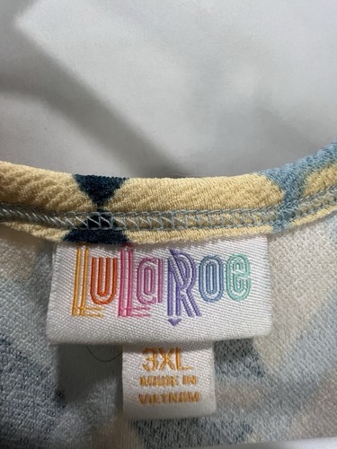 Lularoe geometrisches Fit and Flare Kleid Größe 3XL Stretch knielang, Reißverschluss hinten - Bild 2 von 8