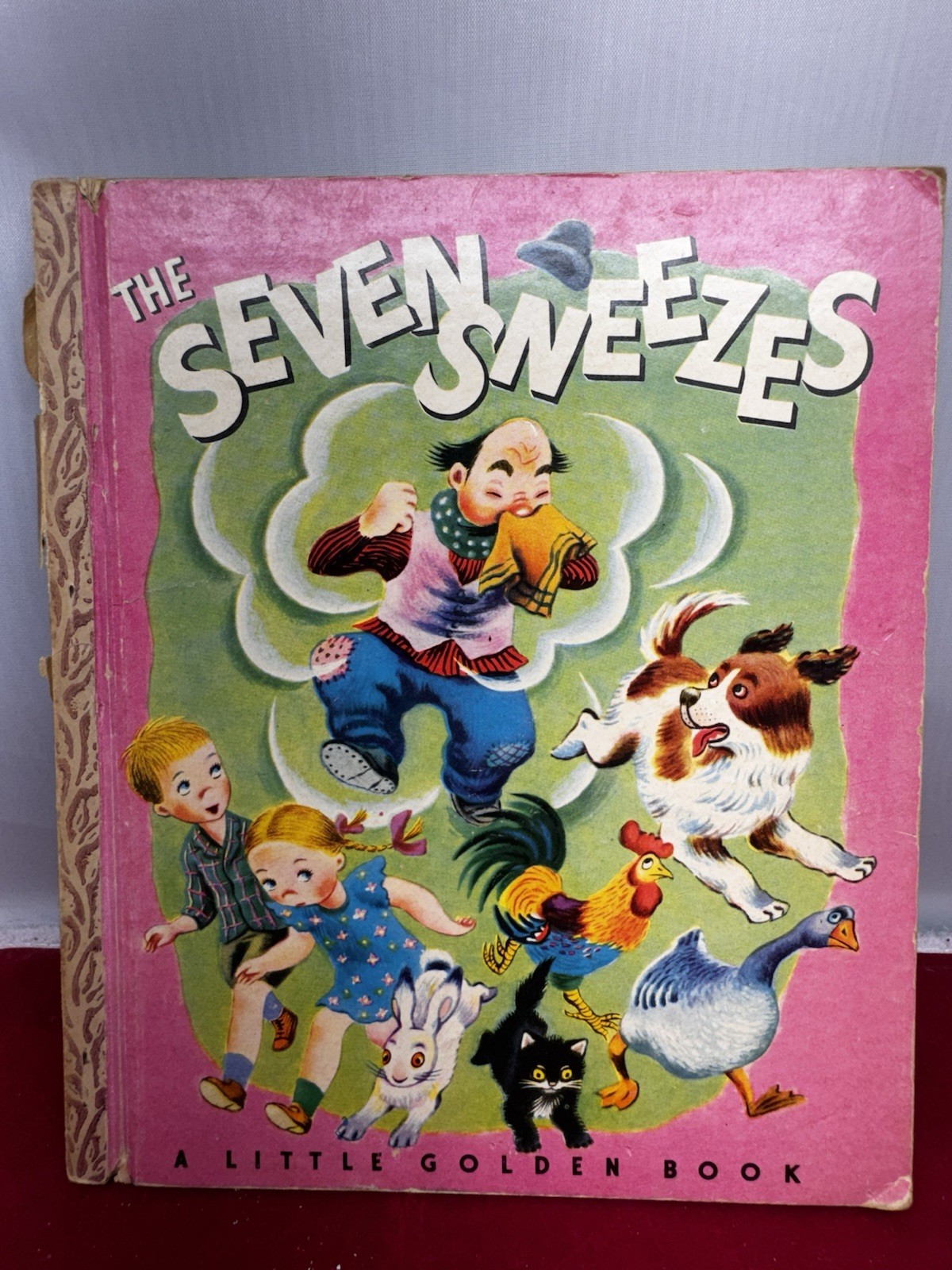 Little Golden Book THE SEVEN SNEEZES 1st Ed 1948 TIBOR BERGELY / OLGA CABRAL