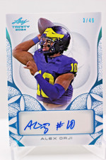 2024 Leaf Trinity Platinum - Alex Orji #BA-AO1 Platinum /49 (AU,RC) Michigan