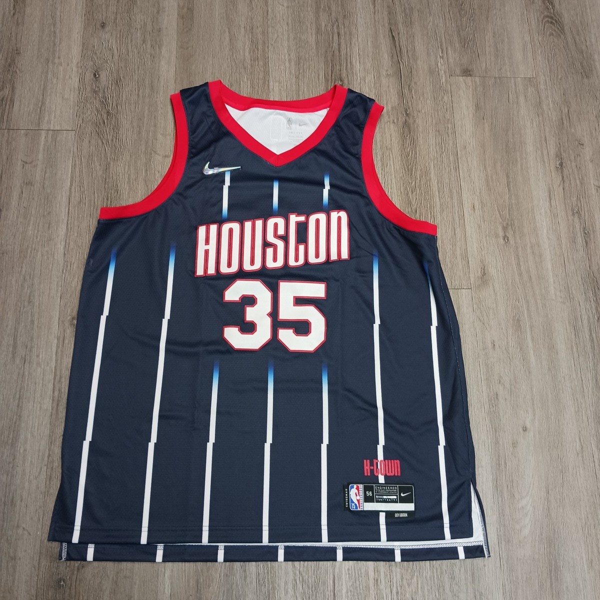 Nike Christian Wood Houston Rockets #35 Navy Blue City Swingman