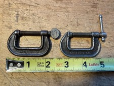 Two Small 1 Inch Cincinnati Tool Co. C Clamps