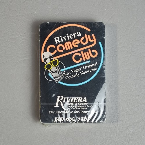 Vintage Las Vegas Riviera Hotel & Casino Comedy Club Playing Cards NEW Hong Kong - 第 1/3 張圖片