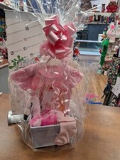 Baby Girl Gift Set gift wrapped In Clear Wrap with bow New Born Baby Shower 