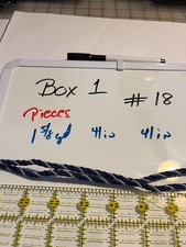 1/4 " wide Blue and Metallic Silver Cord- Multiple Pieces