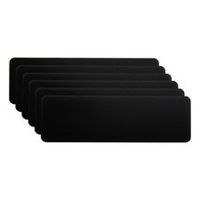 6 Pcs 3x1" Anodized Aluminum Sheet Metal Self Adhesive Plates 0.5MM Thin Black