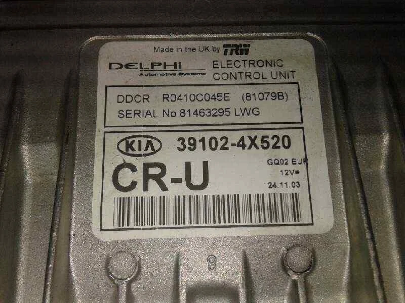 391024X520 CENTRALINA MOTORE / 81463295 / R0410C045E / 152423 PER KIA CARNIVAL I - Immagine 4 di 4