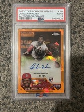 2023 Topps Chrome Sapphire Jordan Walker Orange Refractor Auto /25 PSA 9!