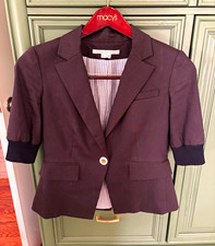 Veronica Beard Margereth Dickey Jacket, featuring short elbow-length sleeves.