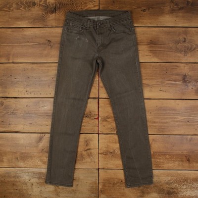 Levis 511 Jeans 32x34 Grau Slim Tapered Faded Mid Rise Zip Fly Denim