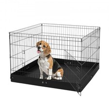 HOT/ Dog Playpen,4 Pcs 24x36 in Panels Foldable Metal Pet Exercise Pen,Dog Fenc