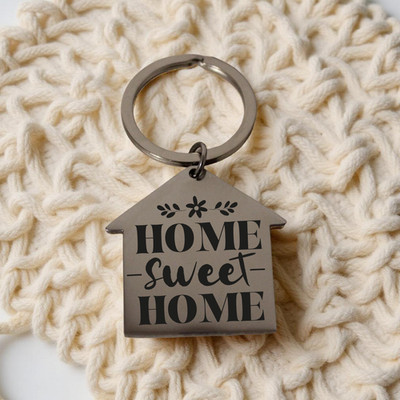 Schlüsselanhänger - Home sweet Home | Rückseite personalisierbar