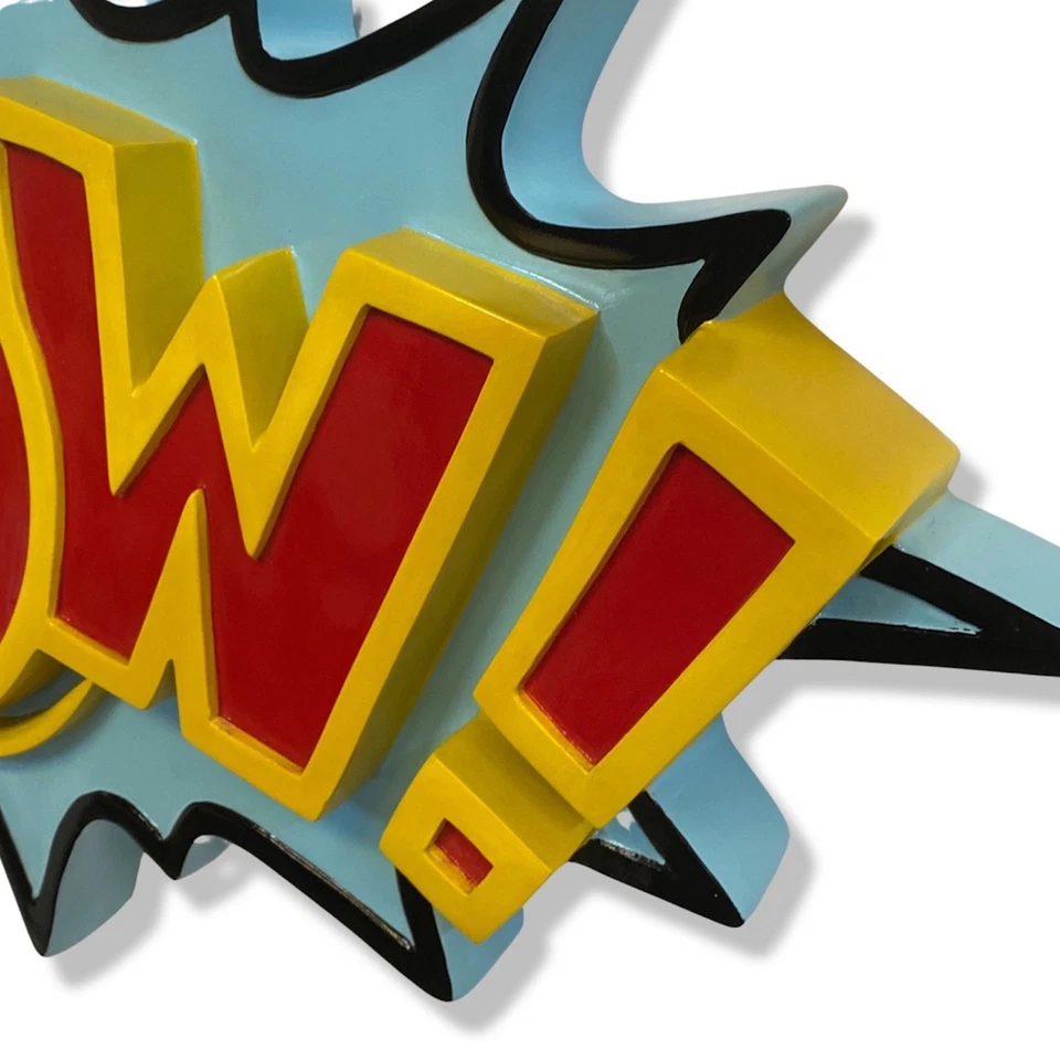 WOW! 3D Comic Book Wall Art Sign 32 Inches Foto 3 de 4