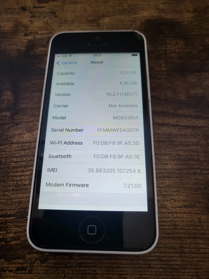 Apple iPhone 5c 8GB White A1507 GSM Smartphone Good Working Condition. 35 - Image 4 of 4