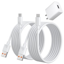 Gamorek Fast Charger with 6.6Ft USB Type-C  Micro Cable,15W PD 6.6 feet