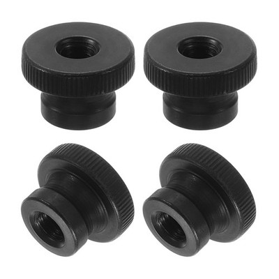 uxcell Knurled Thumb Nuts, 4Pcs M8 Carbon Steel Nut High Head Through Hole 