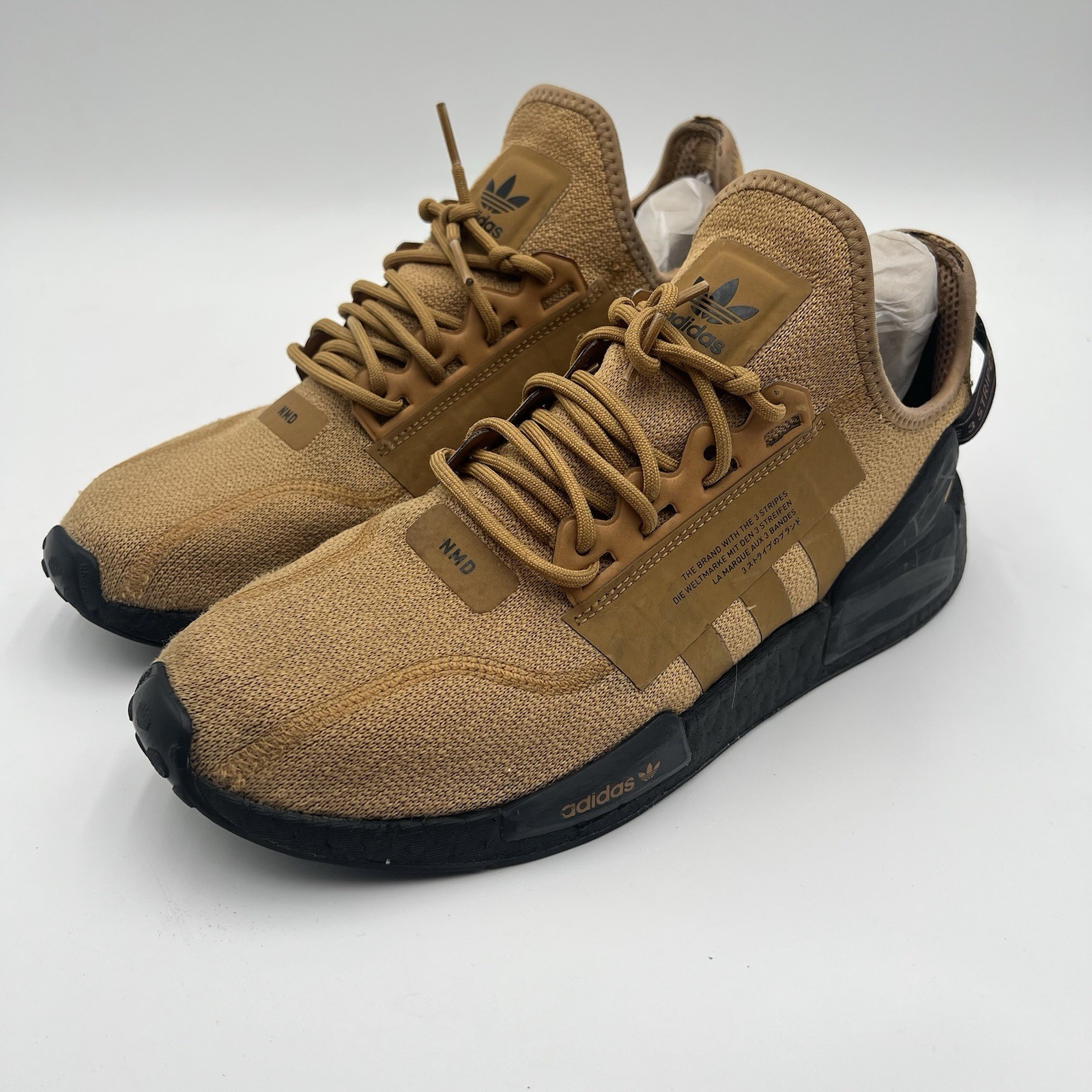 Adidas Men’s NMD R1 V2 Mesa Core Black Sneakers Size 11 Lace Up Knit Running thumbnail 13