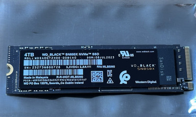 WD_BLACK Black SN850X 4000 GB - M.2  PS5  (WDS400T2X0E) SSD Gaming 4TB