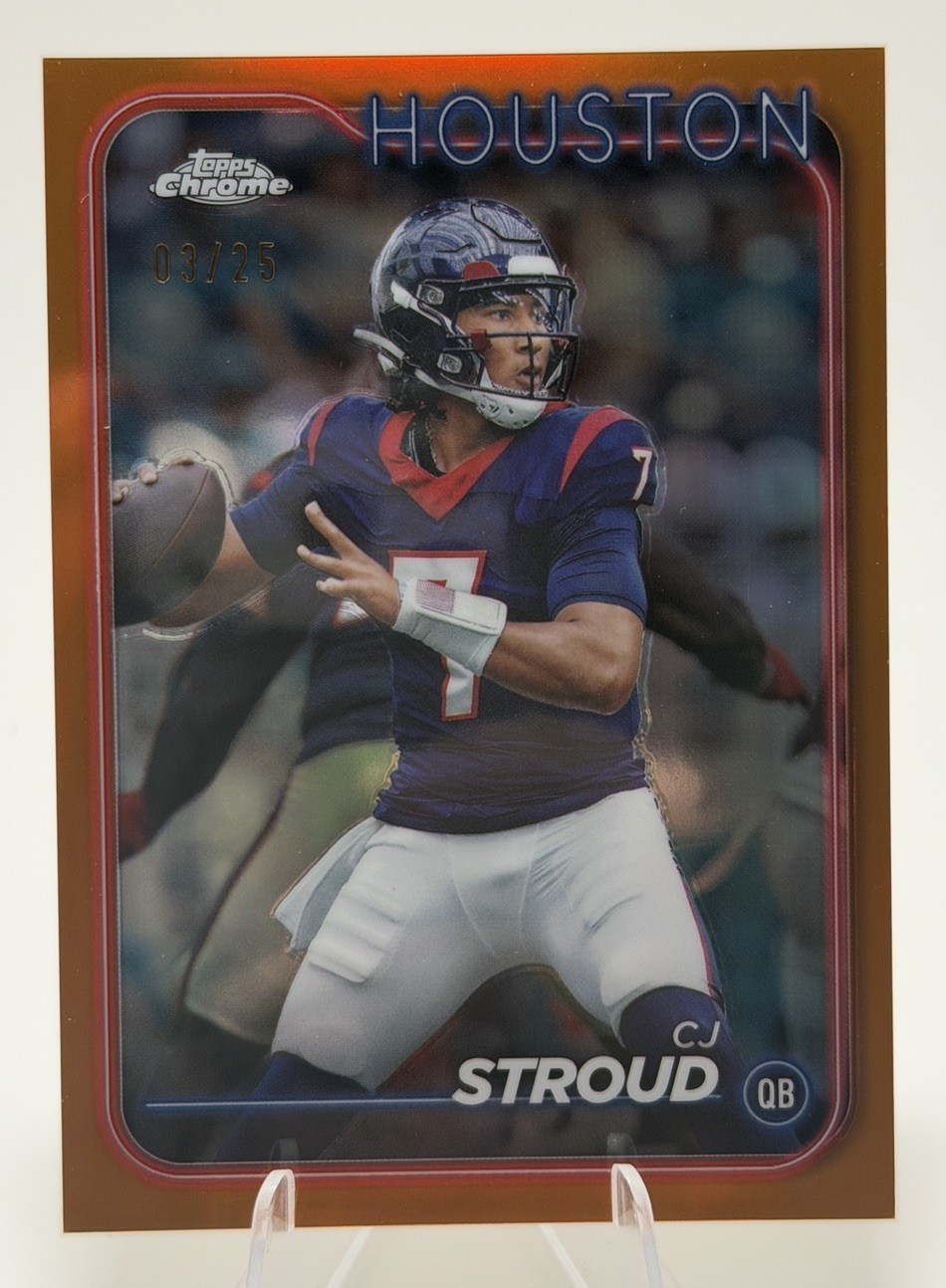 2023 Topps Chrome C.J. Stroud True Orange /25 #83 Houston Texans